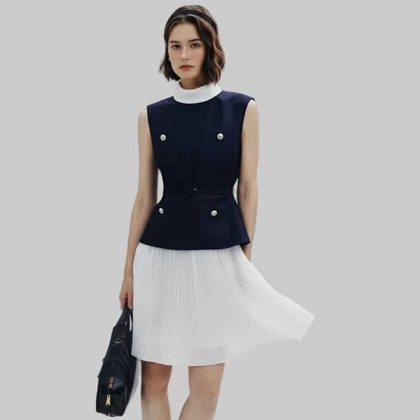 Tailored Navy Mini Dress Winteres