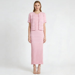 Beaded Crewneck & Sleeveless Dress Set Winteres