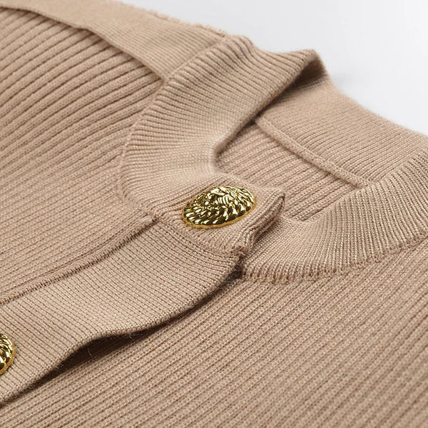 Elegant O-Neck Knit Cardigan Winteres