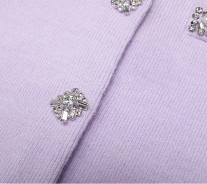 Rhinestone Cardigan & Mini Skirt Set Winteres