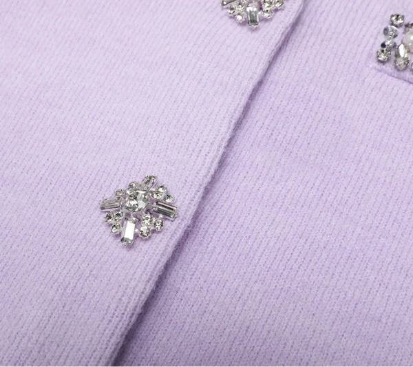 Rhinestone Cardigan & Mini Skirt Set Winteres