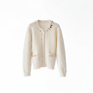 The "Diamond Heritage" Pure Wool Cardigan Winteres