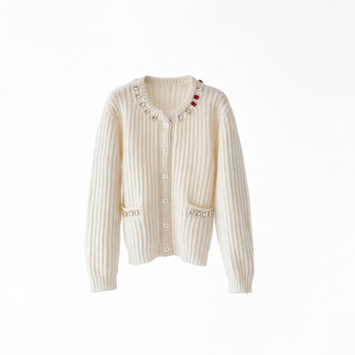 The "Diamond Heritage" Pure Wool Cardigan Winteres