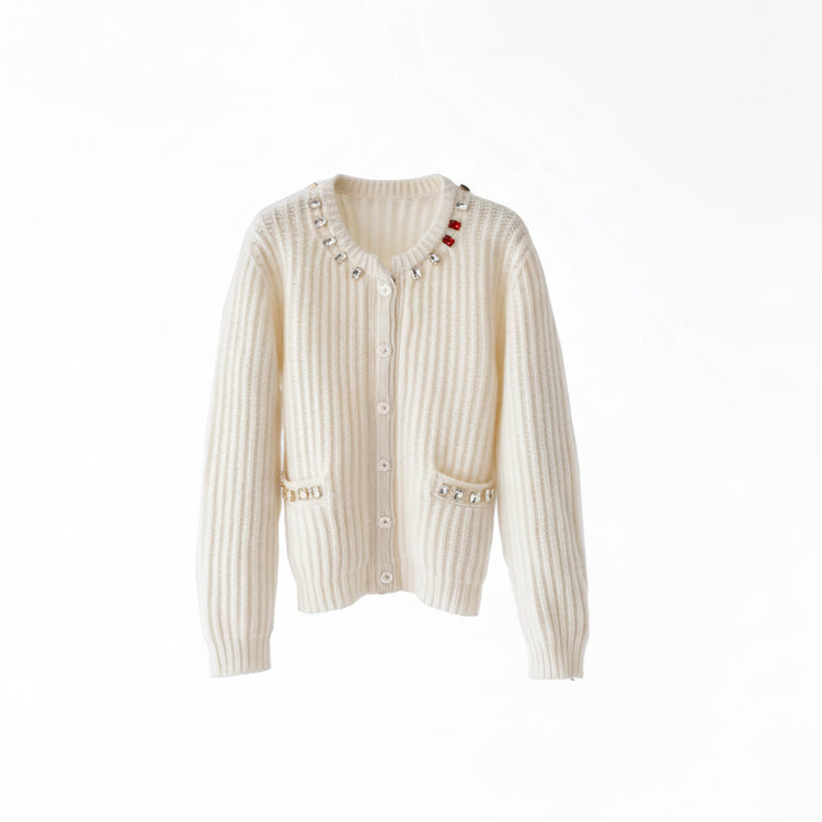 The "Diamond Heritage" Pure Wool Cardigan Winteres