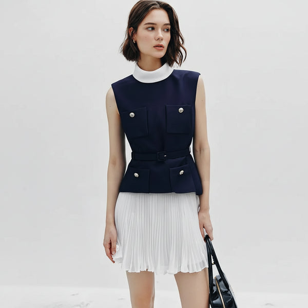 Tailored Navy Mini Dress Winteres