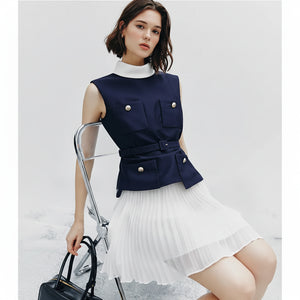 Tailored Navy Mini Dress Winteres