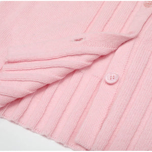 Lace-up Knitted Long Sleeve Cardigan Winteres