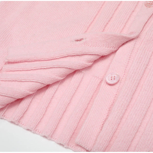 Lace-up Knitted Long Sleeve Cardigan Winteres