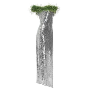 Womens Sleeveless Mesh Fabric Bodycon Dresses Strapless Neckline Solid Pattern Casual Natural Anti-Static for Party Club Evening Winteres