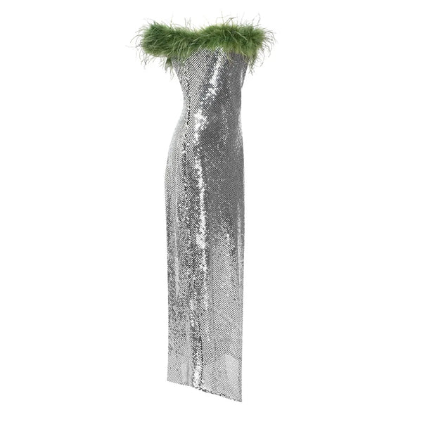 Womens Sleeveless Mesh Fabric Bodycon Dresses Strapless Neckline Solid Pattern Casual Natural Anti-Static for Party Club Evening Winteres