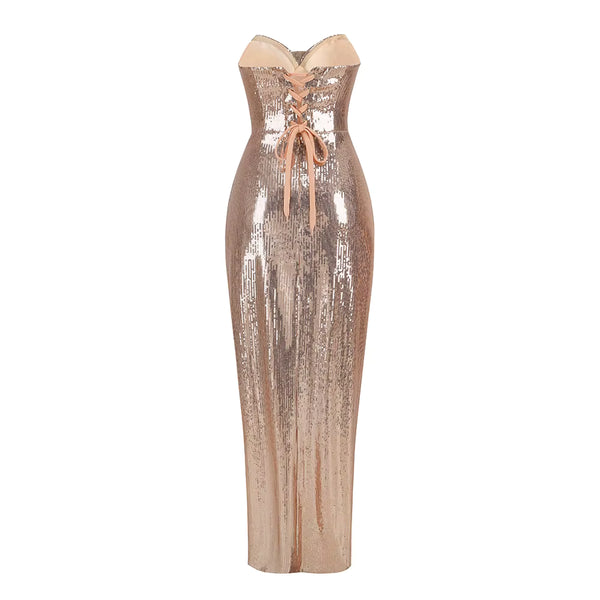 Julie Sequin Halter Dress Winteres