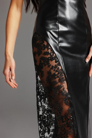 Loretta Eco-Leather Midi Dress Winteres