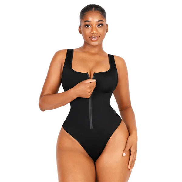 Zipper Tummy-Control Shaping Swimsuit Winteres
