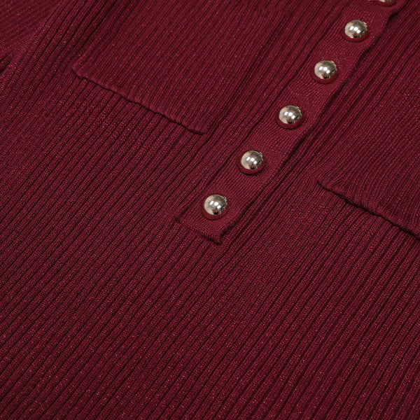 Slim Knit Sweater & Pleated Skirt Set Winteres