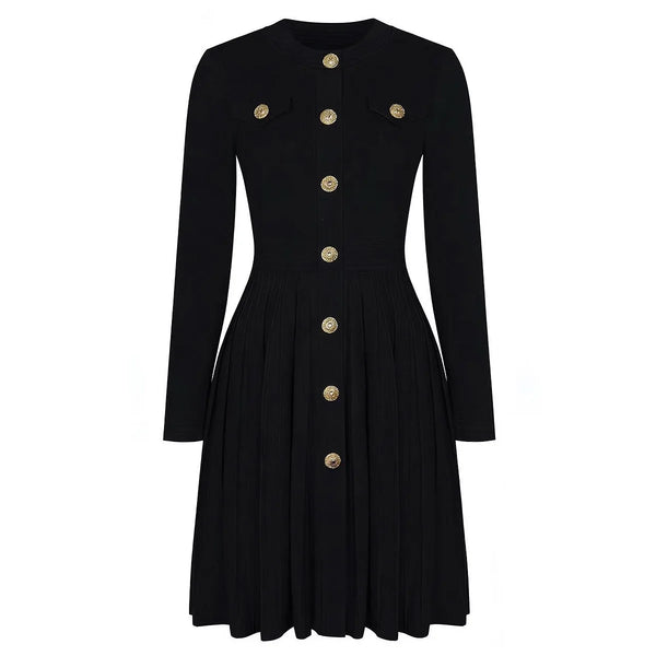 Zenia Buttoned Knit Mini Dress Winteres