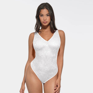 Deep-V Lace Mesh Bodysuit Winteres