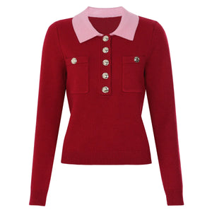 Autumn 2025 New Slim-fit Pullover Sweater Women's Lel Design Elegant Commuter Fashion Knitted Long-sleeved Top – Winteres