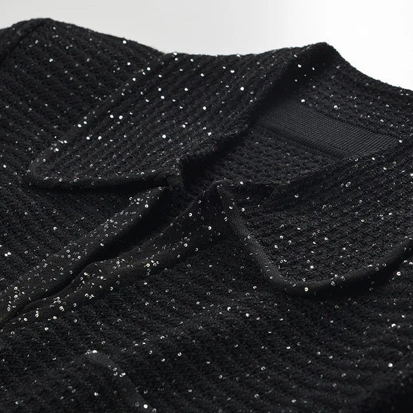 Sequin Knit Office Cardigan Winteres