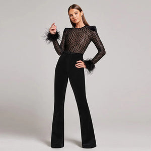 Nisha Feather Jumpsuit Winteres