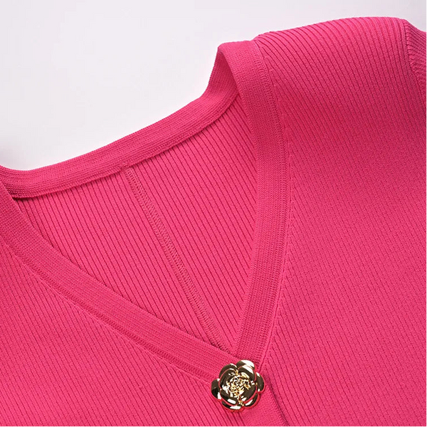V-Neck Knit Office Cardigan Winteres