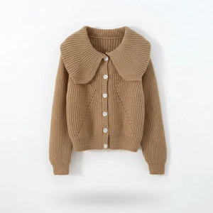 Peter Pan Collar Drop-Shoulder Cardigan Winteres
