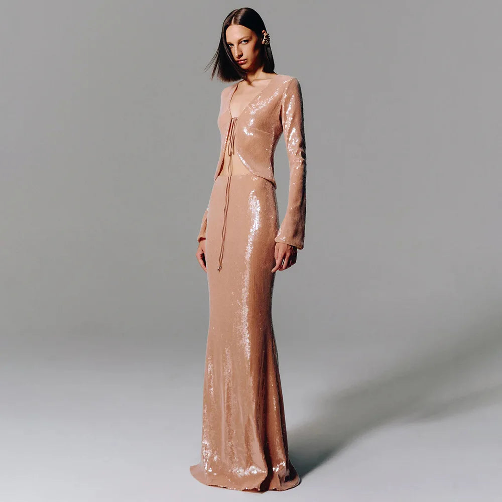 Kimberly Set Sequins Top and Skirt Winteres