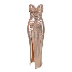 Julie Sequin Halter Dress Winteres