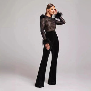 Nisha Feather Jumpsuit Winteres