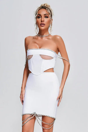 Ladies Ezra Shoulder Mini Dress Winteres