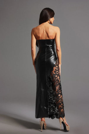 Loretta Eco-Leather Midi Dress Winteres