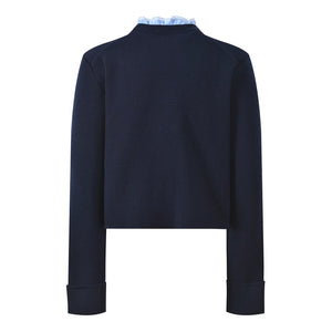 Ruffle Patchwork Knit Cardigan Winteres
