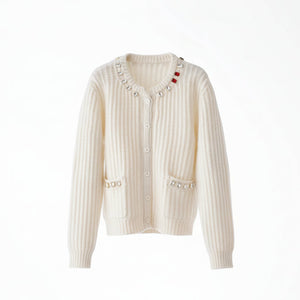 The "Diamond Heritage" Pure Wool Cardigan Winteres