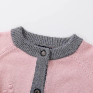 Raglan-Sleeve Striped Crew-Neck Cardigan Winteres