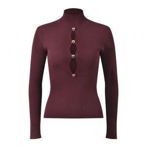 Elegant Turtleneck Knit Top Winteres