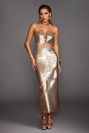 Women Sexy Elegant Gold Glitter Maxi Dress Bodycon Birthday Cocktail Party Dresses Winteres
