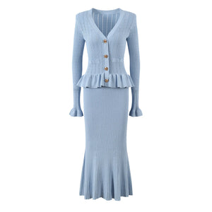 The Ruffled Knit Midi Set Winteres