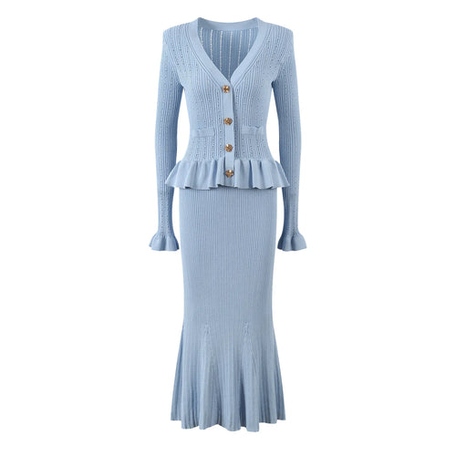 The Ruffled Knit Midi Set Winteres