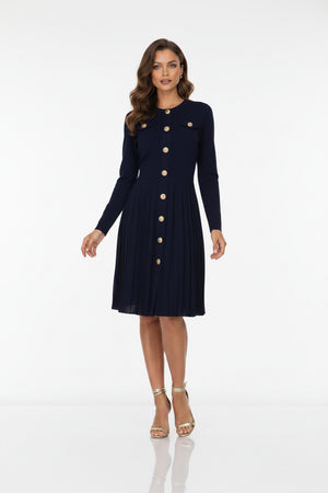 Zenia Buttoned Knit Mini Dress Winteres