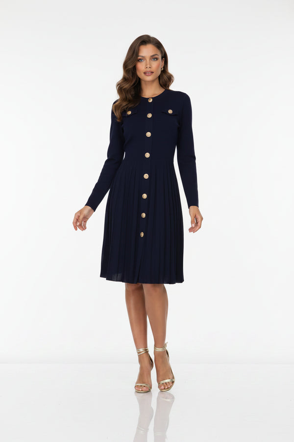 Zenia Buttoned Knit Mini Dress Winteres