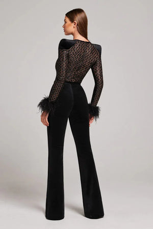 Nisha Feather Jumpsuit Winteres
