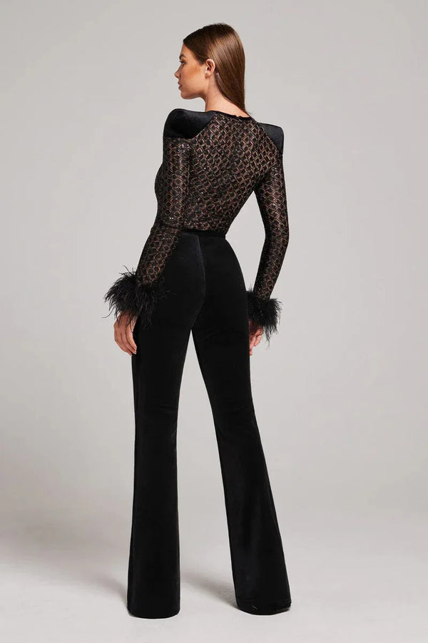 Nisha Feather Jumpsuit Winteres
