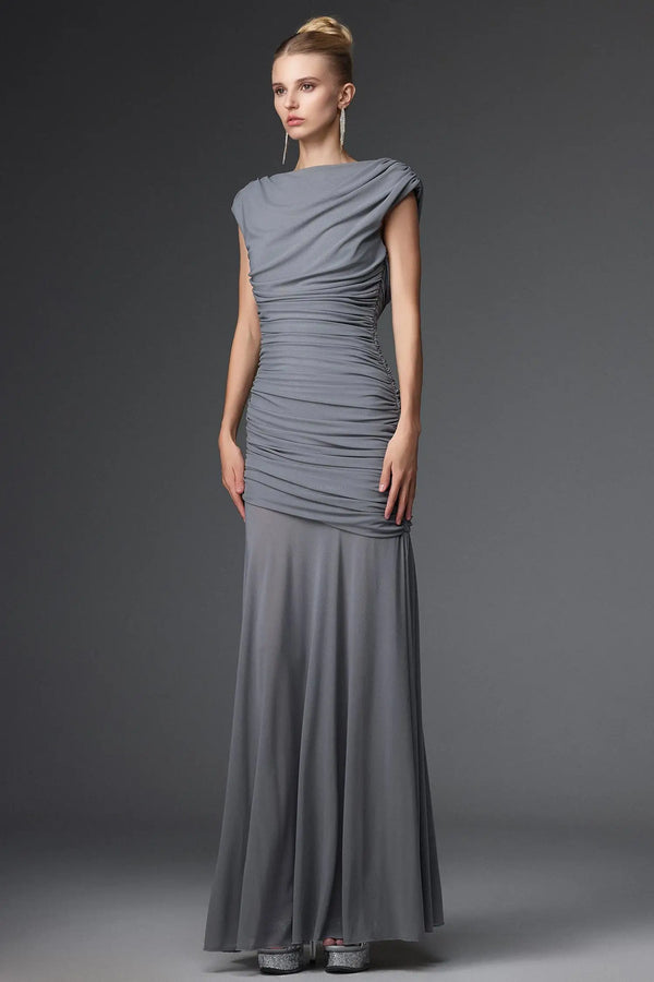 Women Chic IOberta Contour Sleeveless Ruched Knit Maxi Dress Ladies Bodycon Occassion Birthday Cocktail Prom Party Dresses Winteres