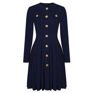 Zenia Buttoned Knit Mini Dress Winteres