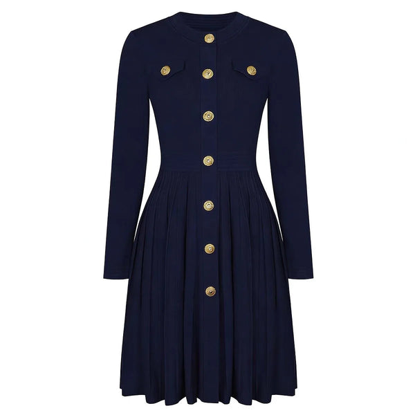 Zenia Buttoned Knit Mini Dress Winteres