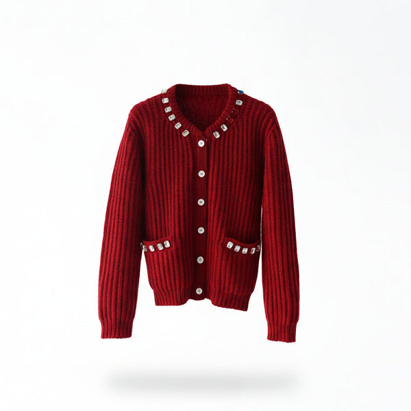 The "Diamond Heritage" Pure Wool Cardigan Winteres