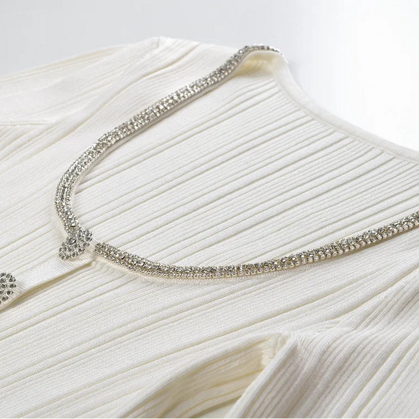 Rhinestone Slim Fit Knit top Winteres
