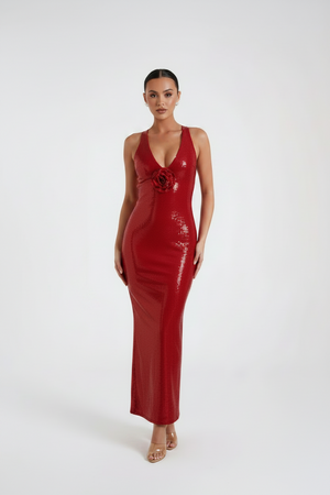 Zeynap Flower Sequin Dress