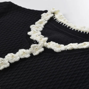 Beaded Floral Knit Cardigan Winteres