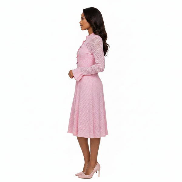 Flared Sleeve Dress & Slip Knit Set Winteres