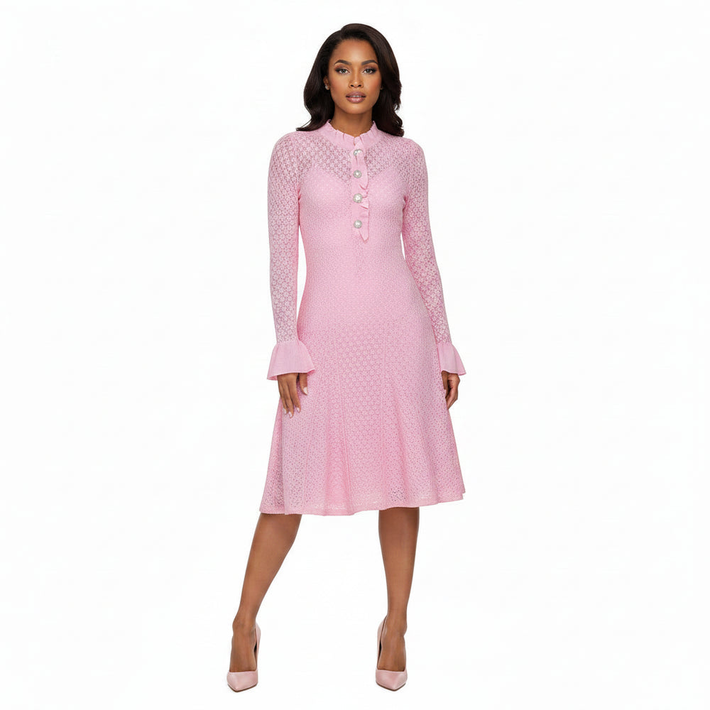Flared Sleeve Dress & Slip Knit Set Winteres